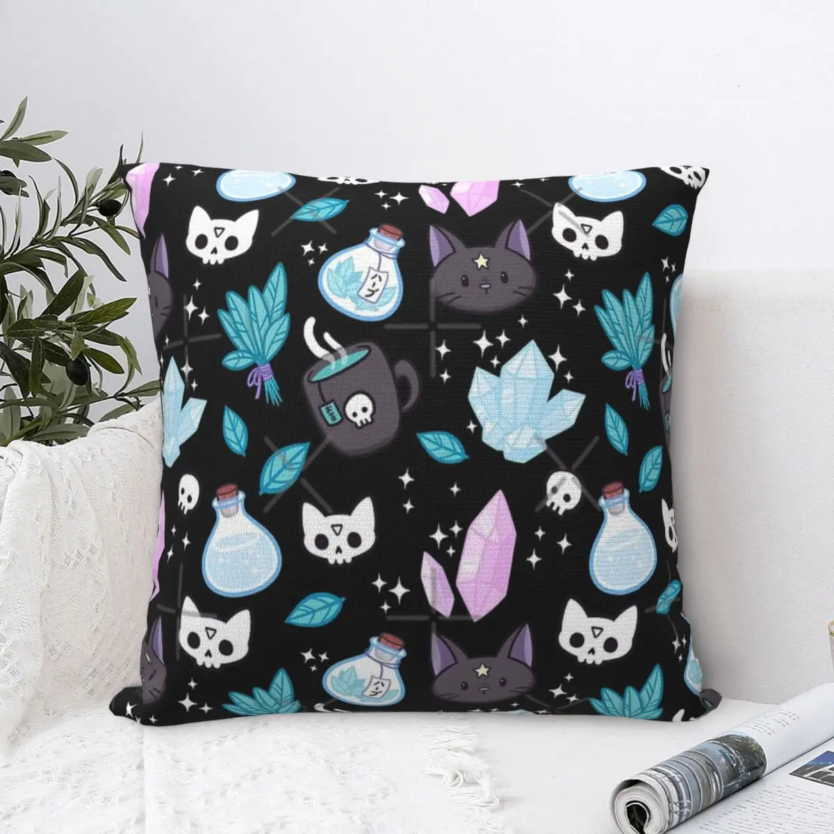 Травяная ведьма черная Nikury 2 чехол для подушки наволочка винтажные декоративные