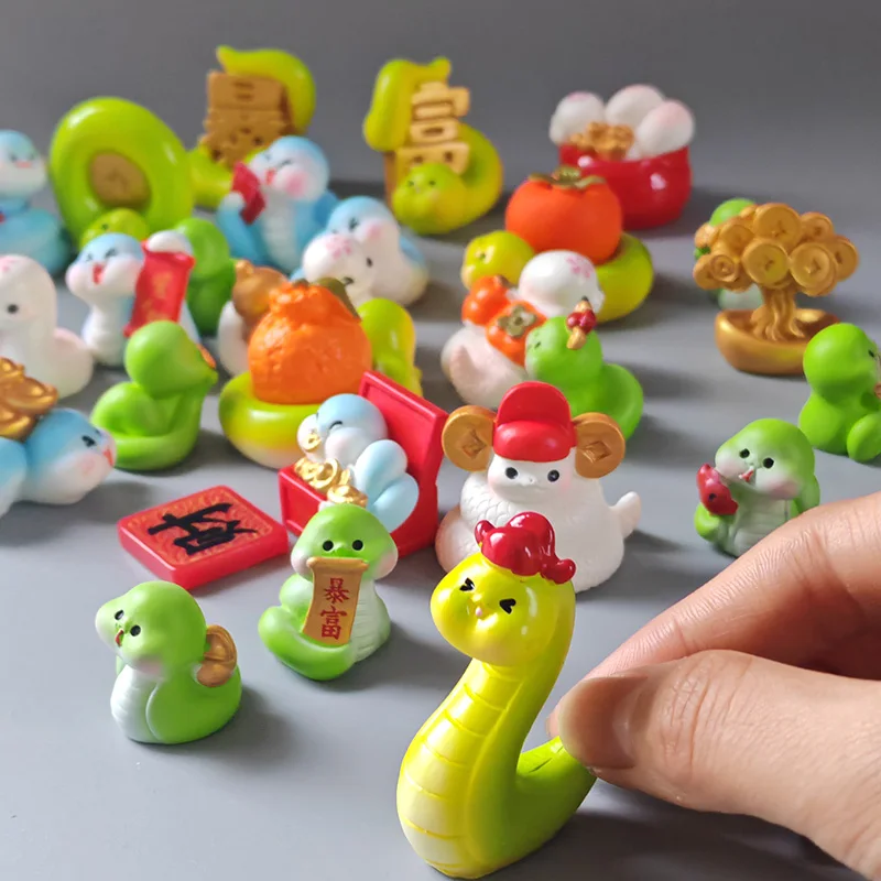 6~16 шт. Рождественская новогодняя фигурка змеи сделай сам домашний декор комнаты