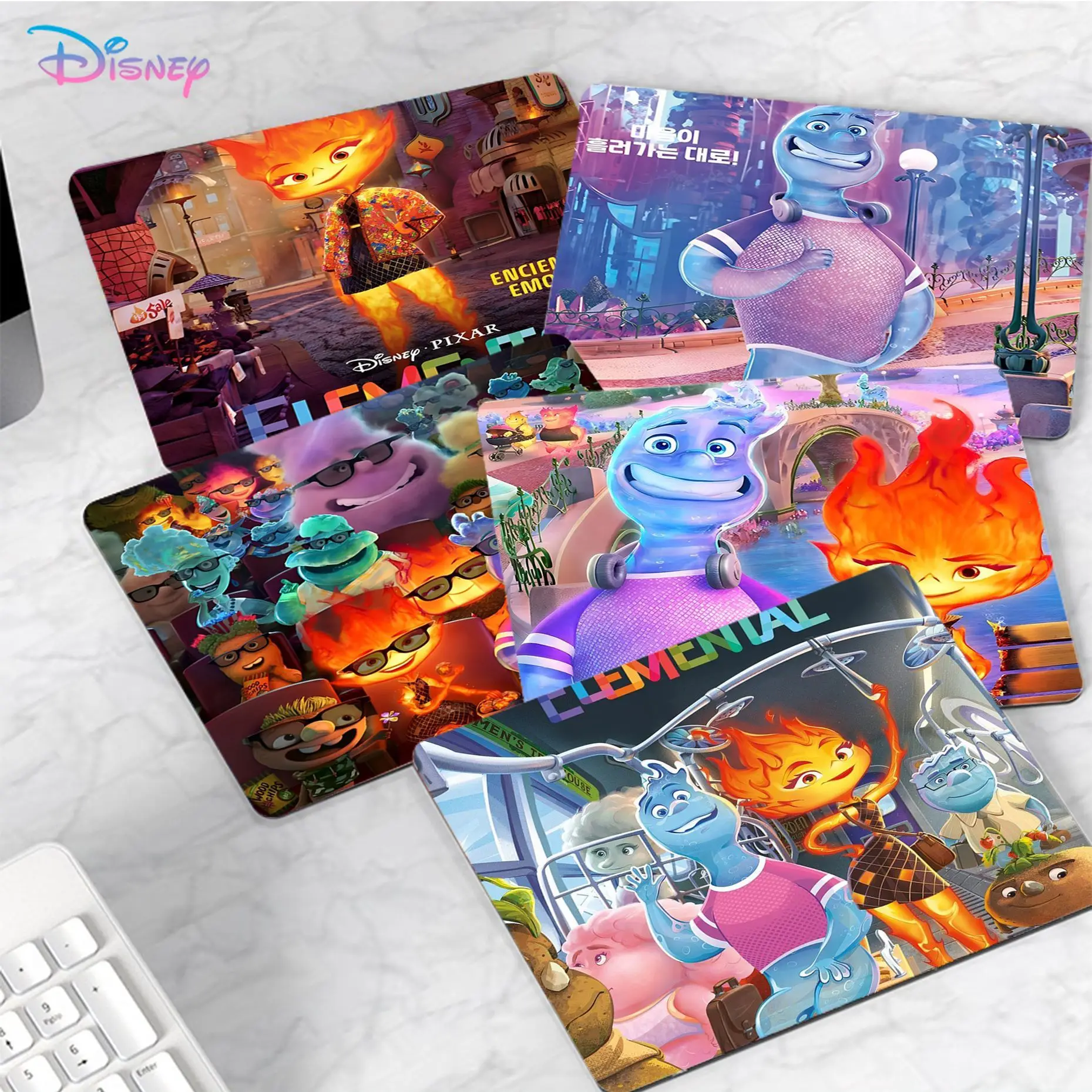 

Disney elemental Mousepad Non-slip Lockedge Office Computer Desk Mat Table Keyboard Big Mouse Pad Non-slip for Teen Girl Bedroom
