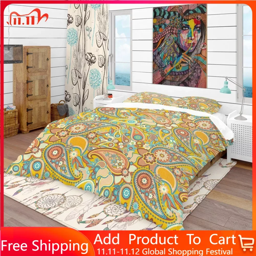 

Bed Linen Set Pattern Paisley' Vintage Duvet Cover Set Comforter Sets Free Shipping Home Textile Garden