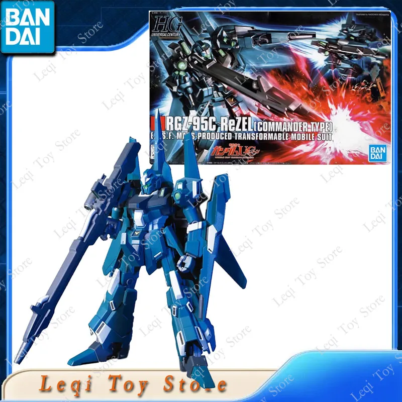 Фото Оригинальная сборная модель Bandai HG GUNDAM RGZ-95 REZEL DEFENSER B-UNIT RGZ-95C TYPE-C COMMANDER, аниме-фигурка, украшение №3