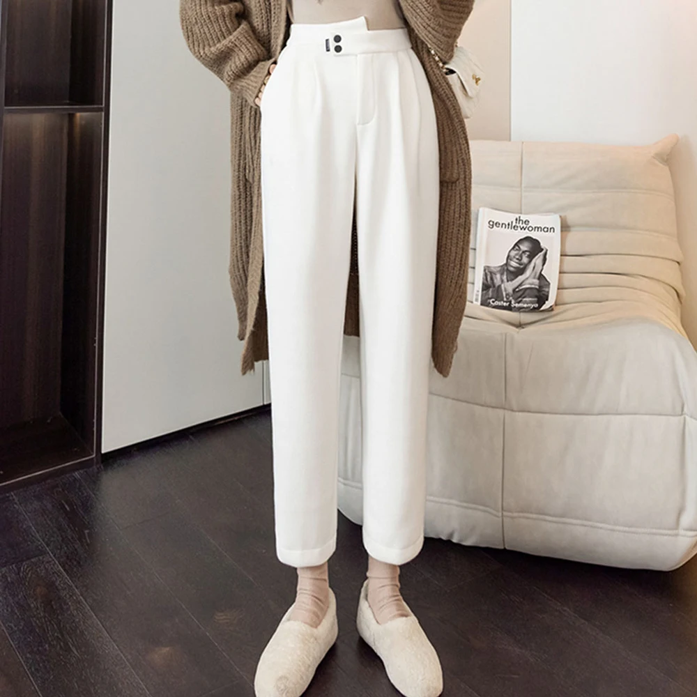 

Женские вельветовые брюки, свободные прямые драпированные бархатные утепленные повседневные шаровары из 2022 синели, женские брюки