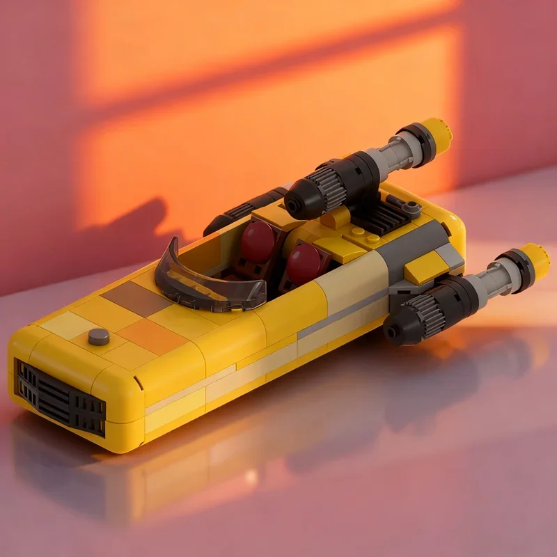 Фото 262 шт. MOC Landspeeder Eco Star боевая модель строительные игрушечные блоки рождественские подарки строительство собрать креативный кирпич на день рождения №1