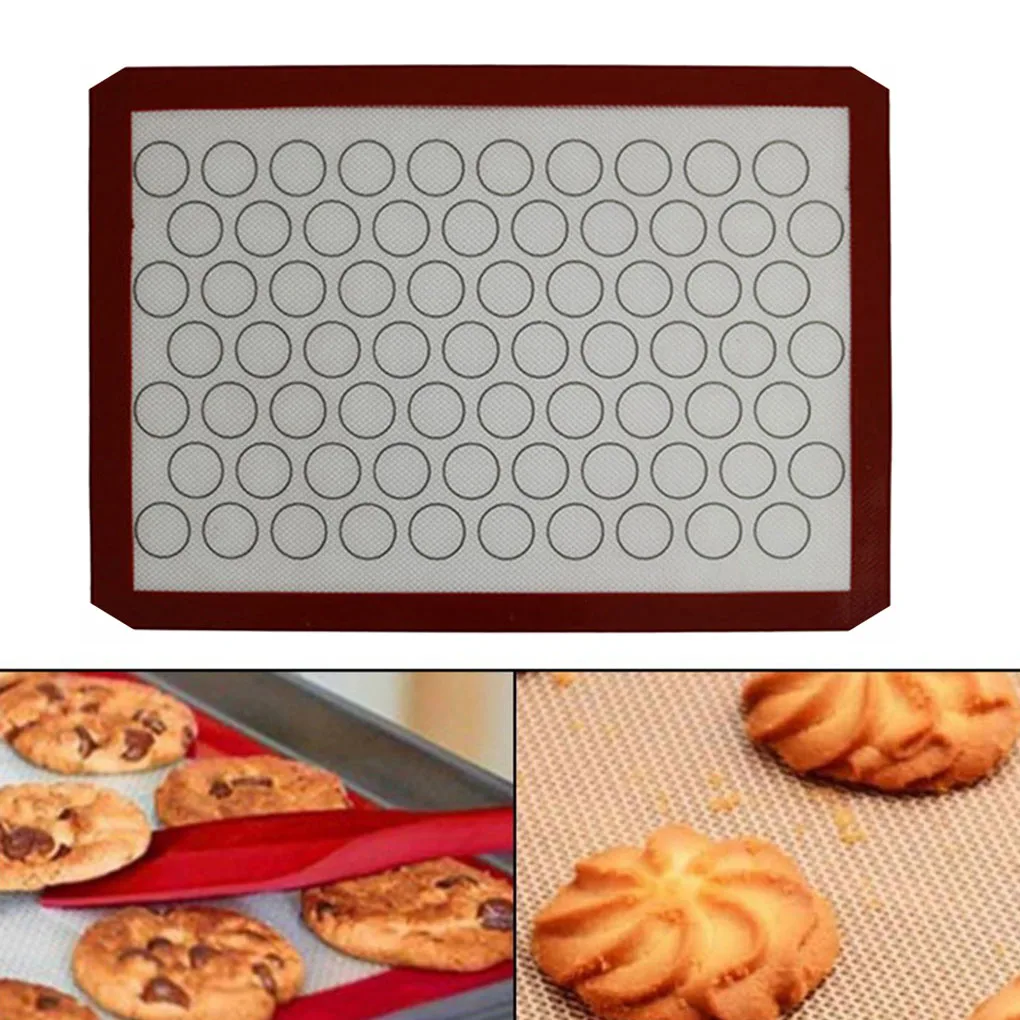 

Silicone Baking Tray Mat Non-stick Coating Baking Sheet Flexible Cookie Pad Reusable Pastry Cushion