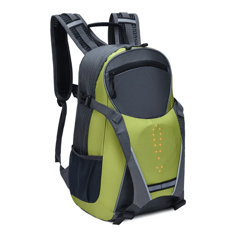 18L LED Turn Signal Vest Bike Pack Light Reflective Riding Safety Backpack with Remote Control for Night Cycling Running Jogging