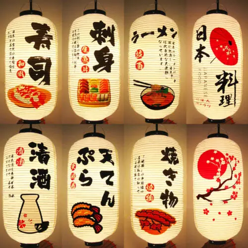 

Japanese Cuisine Restaurant Hanging Lantern Decor Waterproof PVC Lanterns Sashimi Izakaya Sushi Ramen Bar Pub Decor Lanterns