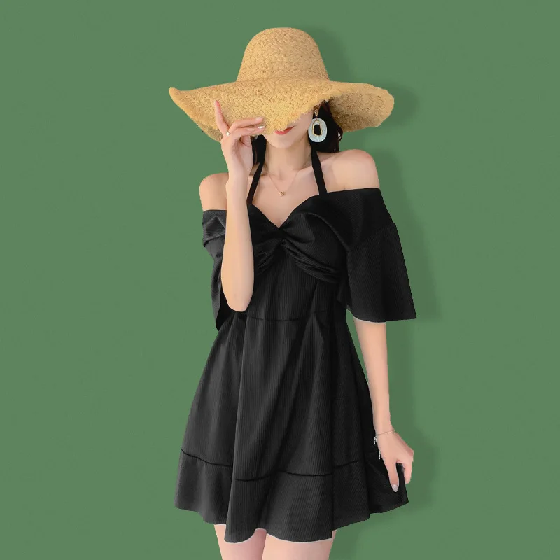 

Multi-Color Multi-Size And Large-Size Swimsuit Female Fat MM One-Piece Skirt Conservative And Slim Hot Spring Swimsuit