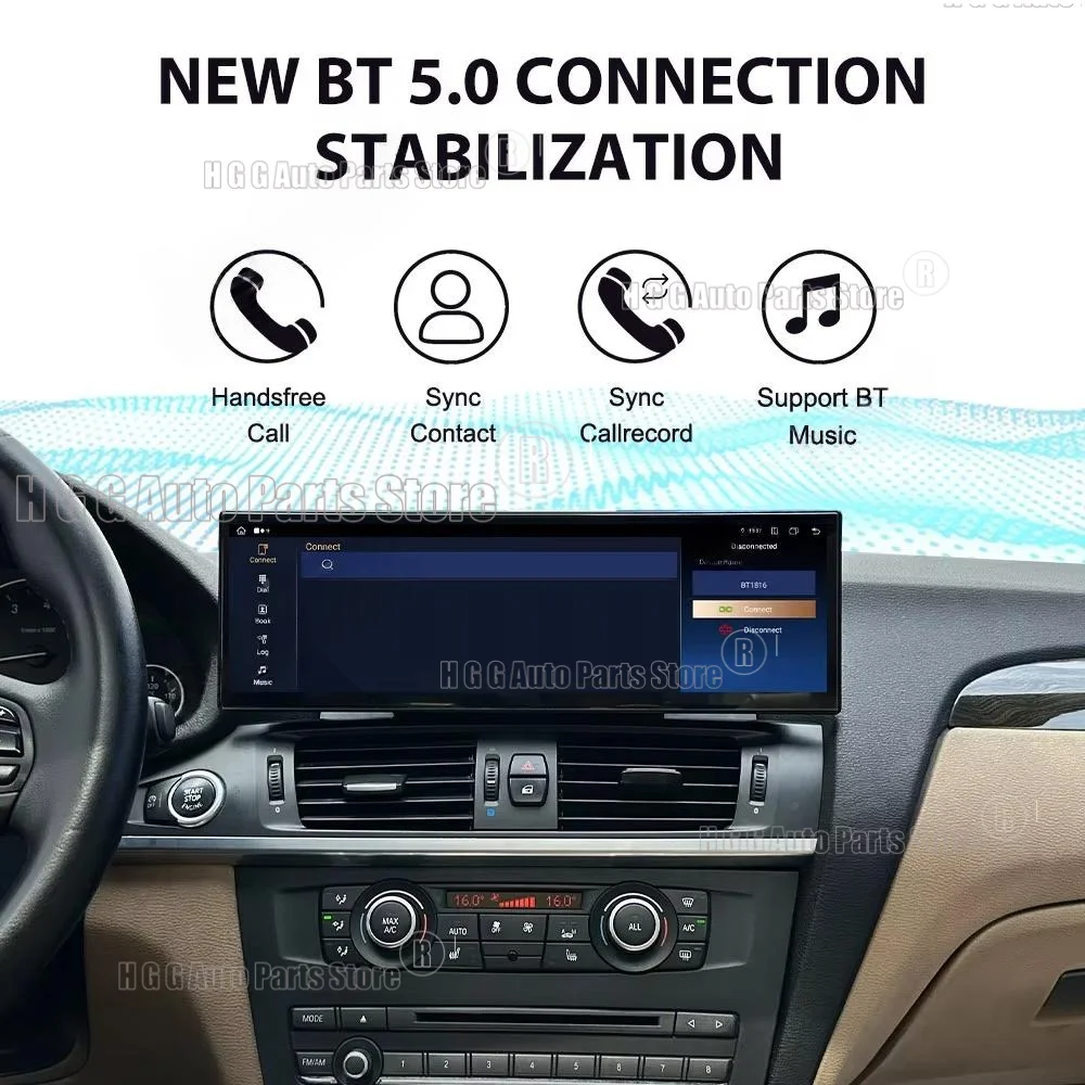 Фото 14,9-дюймовый экран с CarPlay для BMW X3 X4 серии F25 F26 2011-2017, мультимедийный проигрыватель, GPS-навигация, автомобильная магнитола, медиа-центр №5