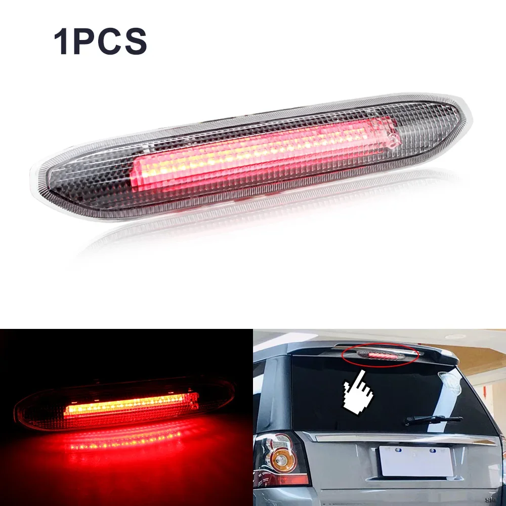 

Автомобильный красный третий, 3-й стоп-сигнал, центральный, с высоким креплением, автоматический стоп-сигнал, прозрачные, красные линзы для Land Rover Freelander 2 2008-2015 CANbus