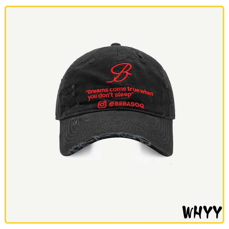 

Кепка-бейсболка Мужская/женская с вышивкой, Модная хлопковая кепка в готическом стиле, уличная спортивная в стиле панк, хип-хоп, Черная