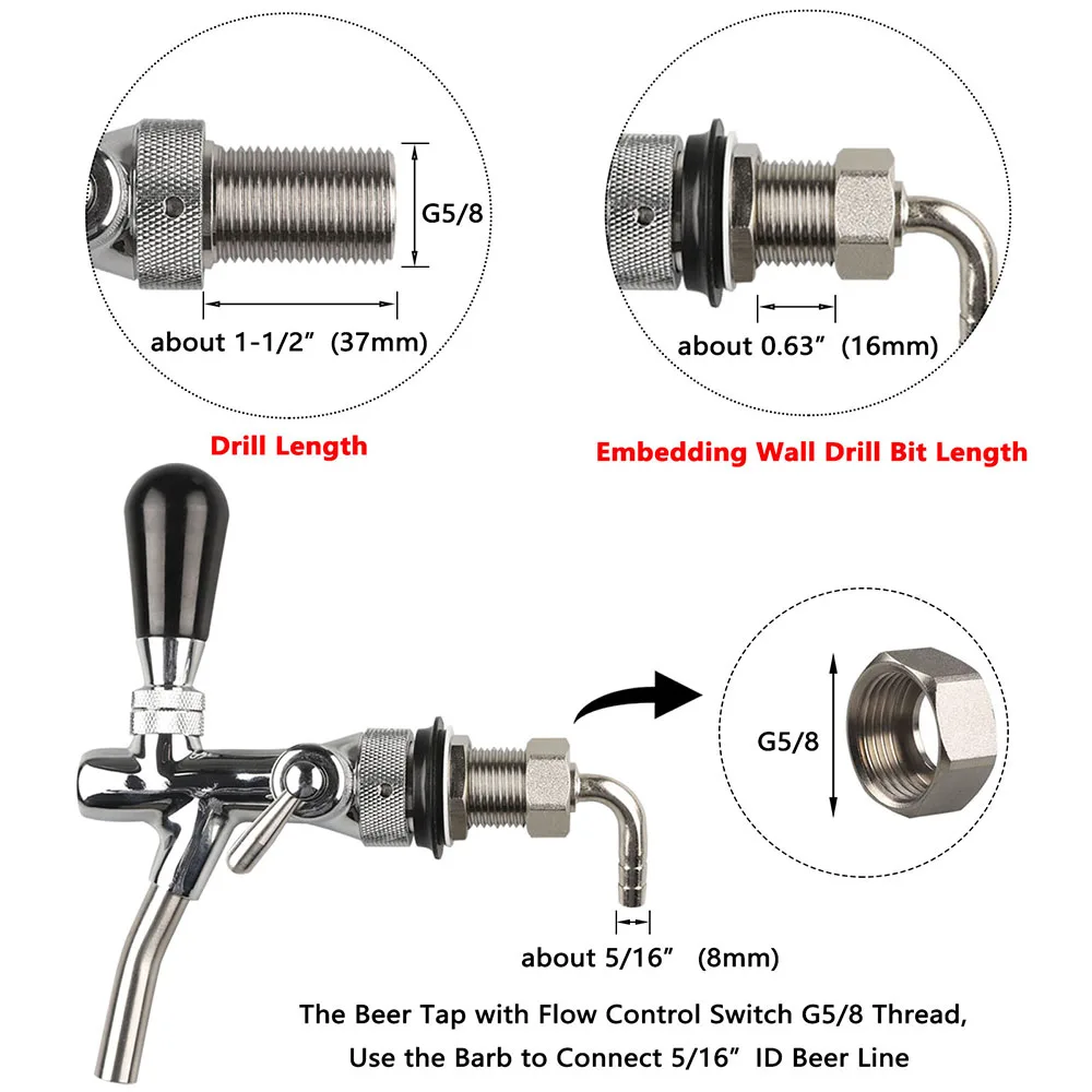 Настраиваемый кран для пива-Марка muдрайвера включает пива регулятор потока