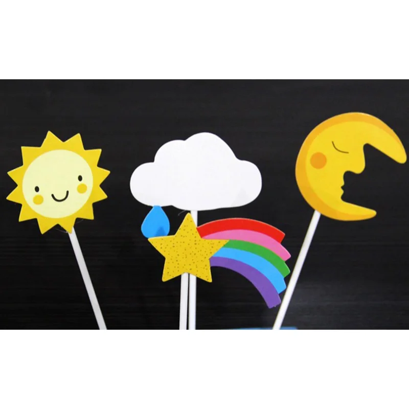 

4 шт., набор для украшения торта, звездное небо, луна, облако, солнце