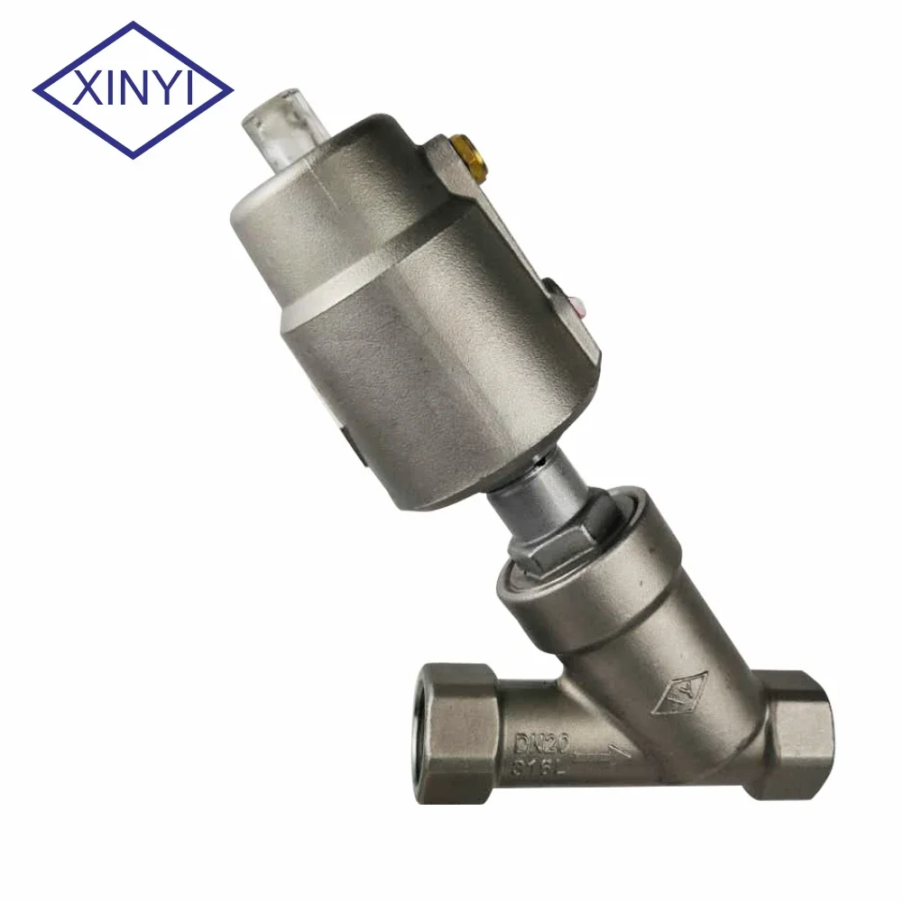 DN40 PN16/20 ss304 ss316 Пластиковый пневматический цилиндр Угловой седло с резьбой
