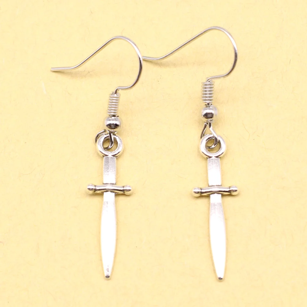 1 пара 8x2 4 мм серьга в виде шпаги для подростков романтические подарки парня