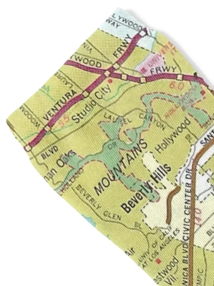 Носки с картой Лос-Анджелеса рождественские детские носки подогревом для