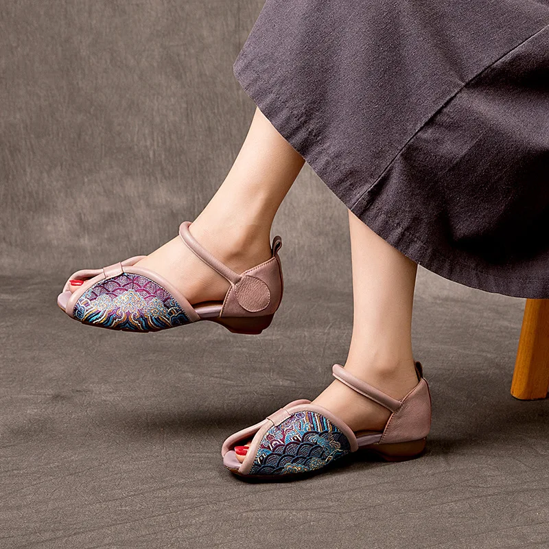 Босоножки женские из натуральной воловьей кожи на платформе 2 5 см