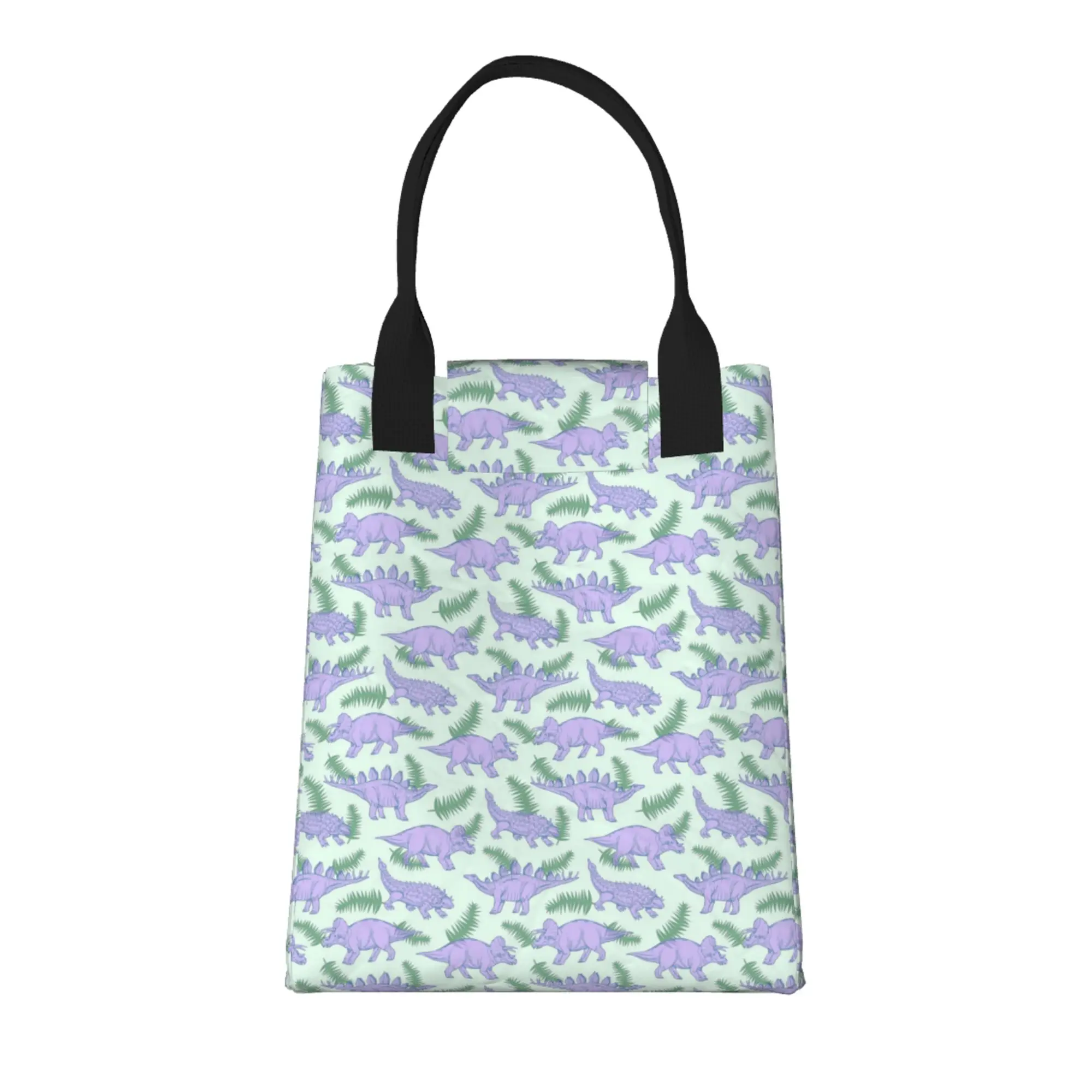 

Dinosaurs Large Trendy Grocery Tote with Handles, Reusable Shopping Bag Made of Durable Vintage Cotton Fabric