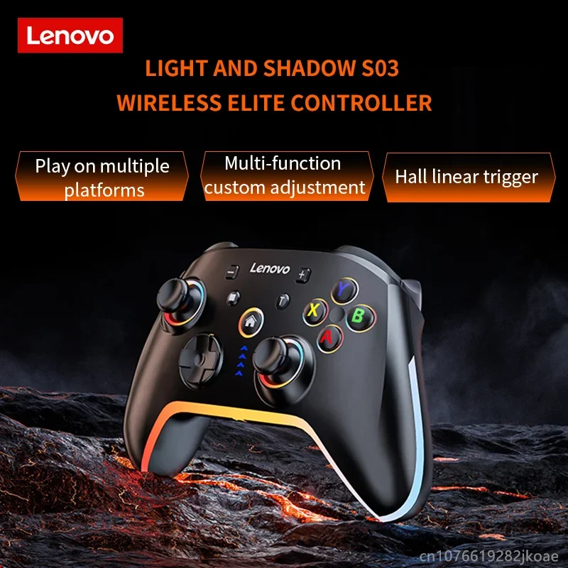 Беспроводной контроллер Lenovo S03 RGB для Nintendo Switch OLED/Lite Pro геймпад с батареей 800 мАч