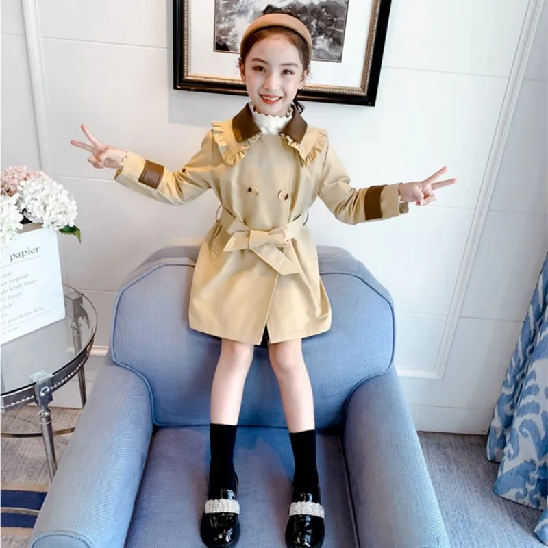 

Ветровка для девочек, хлопковая куртка, весна-осень 2023, Высококачественная ветрозащитная детская одежда
