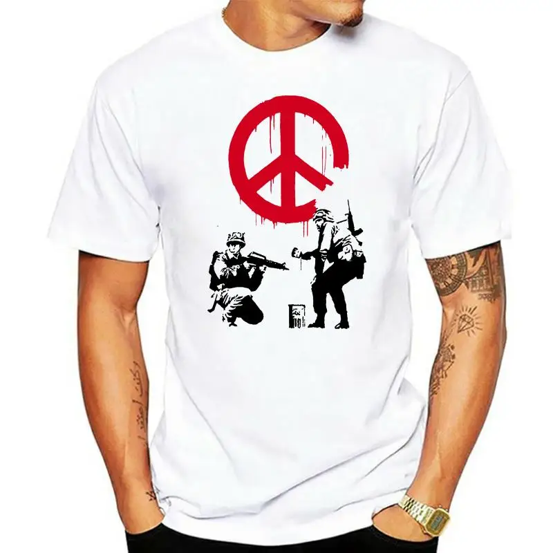 BANKSY CND SOLDIERS MENS T SHIRT GRAFFITI STREET ART