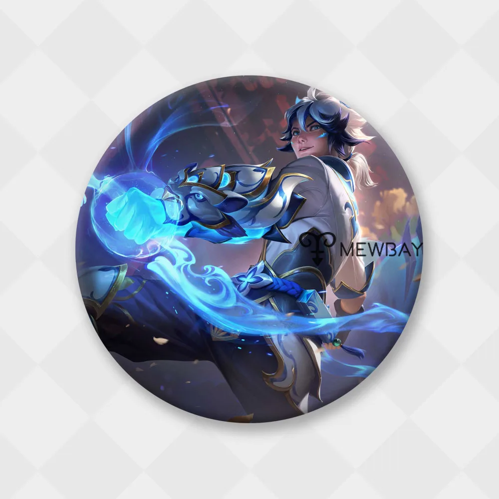 Значок из Лига Легенд металлическая брошь на рюкзак в стиле аниме Люкс Ezreal Amumu