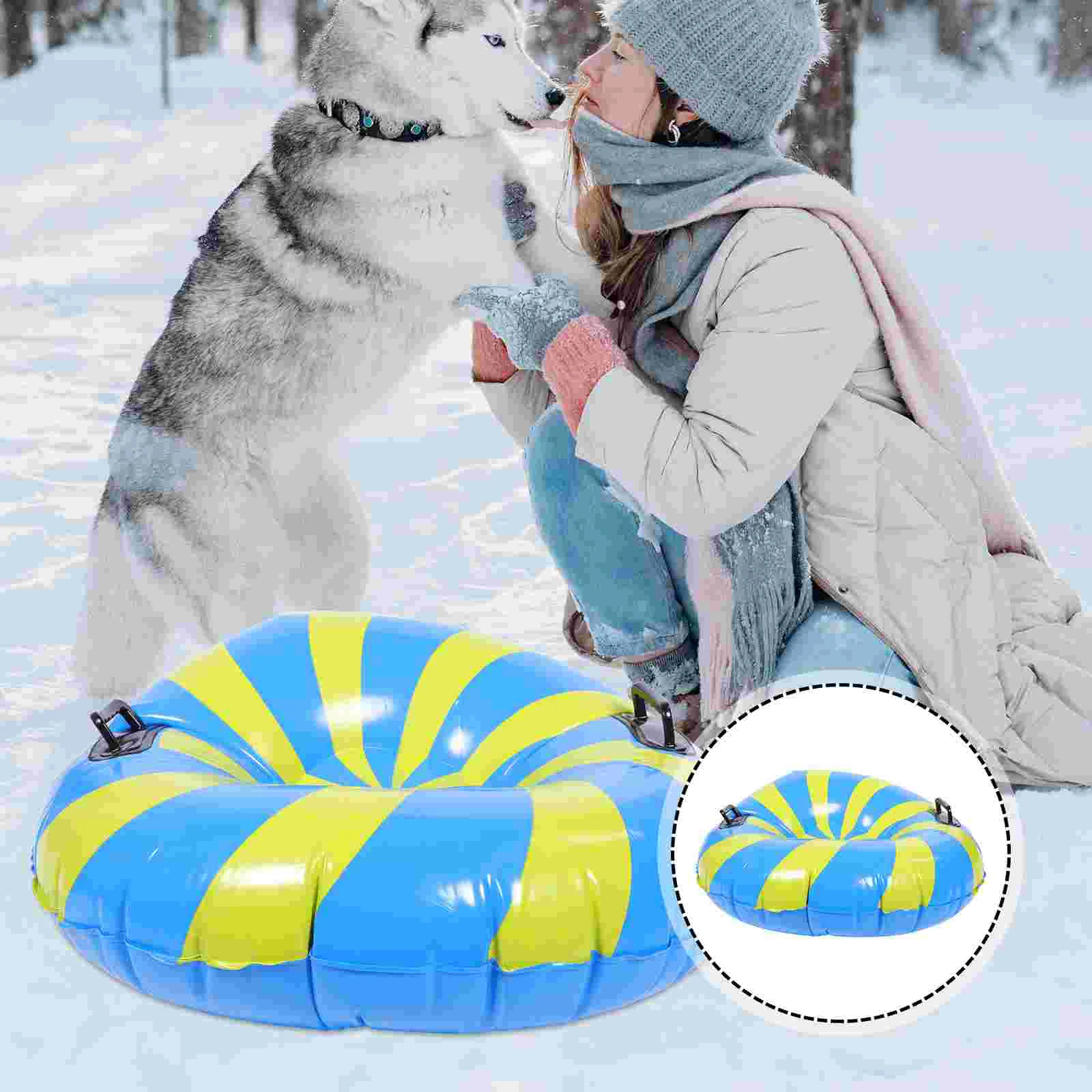

1Pc Snow Sled Snow Sliding Supply Sliding Cushion Toy PVC Sliding Cushion for Playing Outdoor Kids Winter