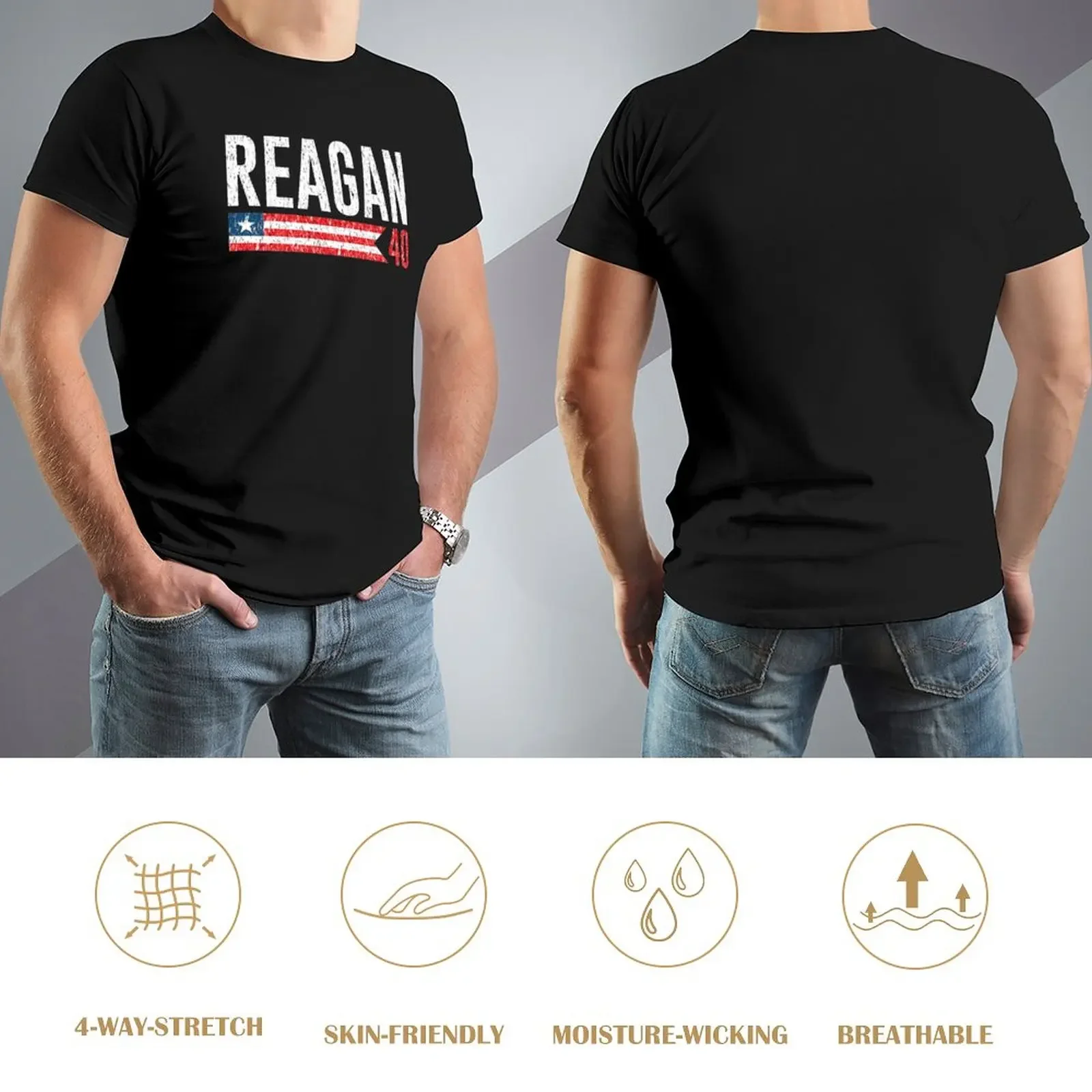 Футболка с изображением президента Рональда Рейгана футболка на заказ футболки