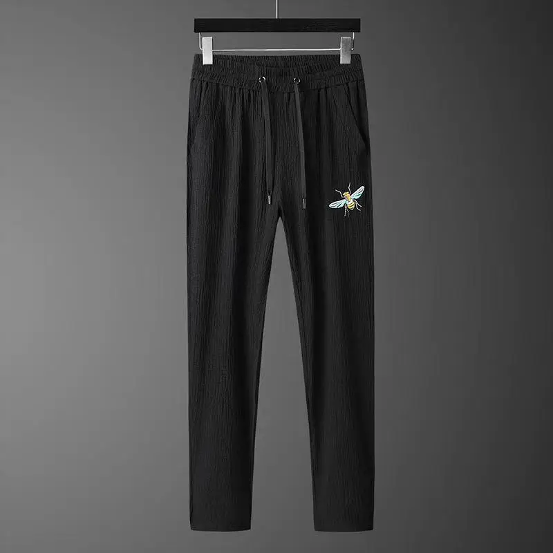 Men's Summer High-end Sports Suit Fashion Embroidery Casual Short-sleeved Trousers Two-piece Set