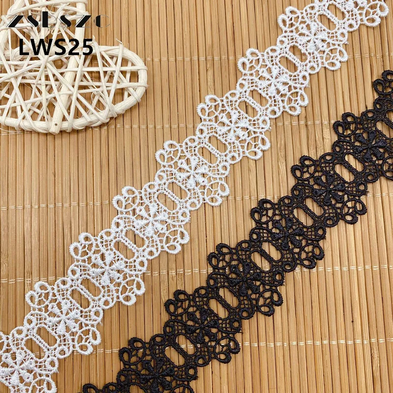 Вышитая лента штрих-кодов черного и белого цвета, 3,3 см, zsbszc LWS25