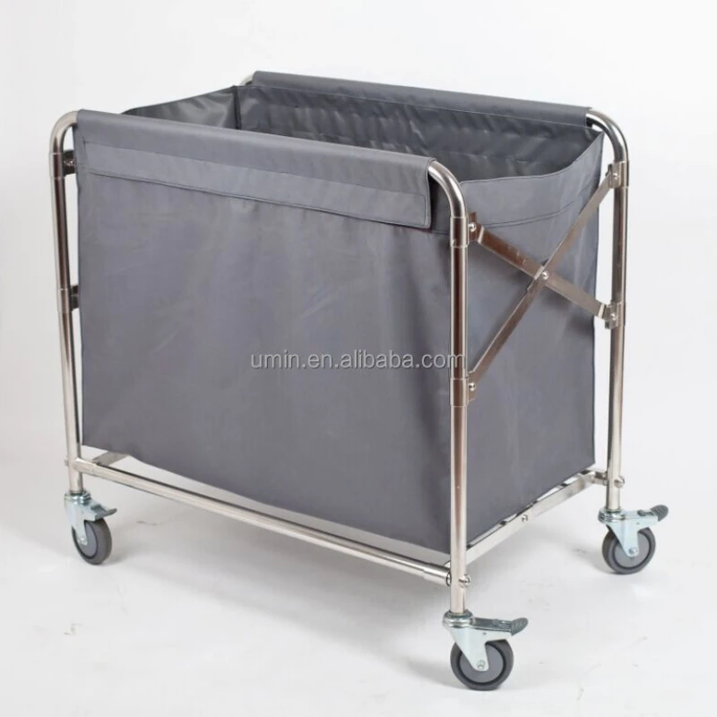 

Folding Dirty Linen Laundry Cart & Trolley for Hotel