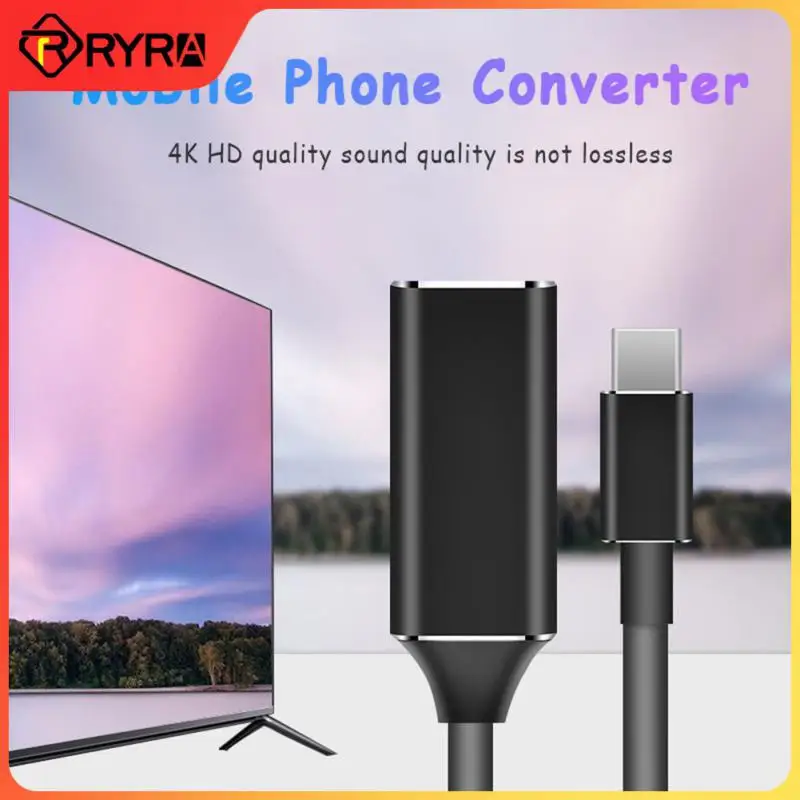 

RYRA USB 3.1 HDMI Cable Type-C To HDMI-compatible HD TV Adapter 4K Converter For PC Laptop Tablet TV Audio & Video Cables