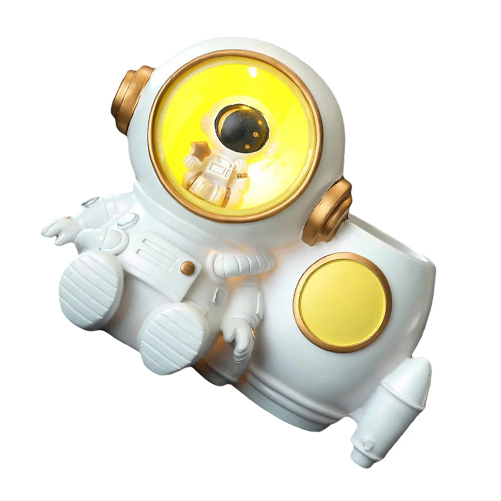 

Astronaut Pen Holder Kids Desk Holders Mini Pencils Cup Funny Accessories