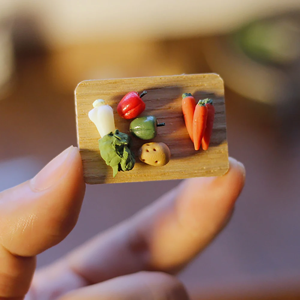 1 шт. 1/12 аксессуары для кукольного домика миниатюрная разделочная доска овощей