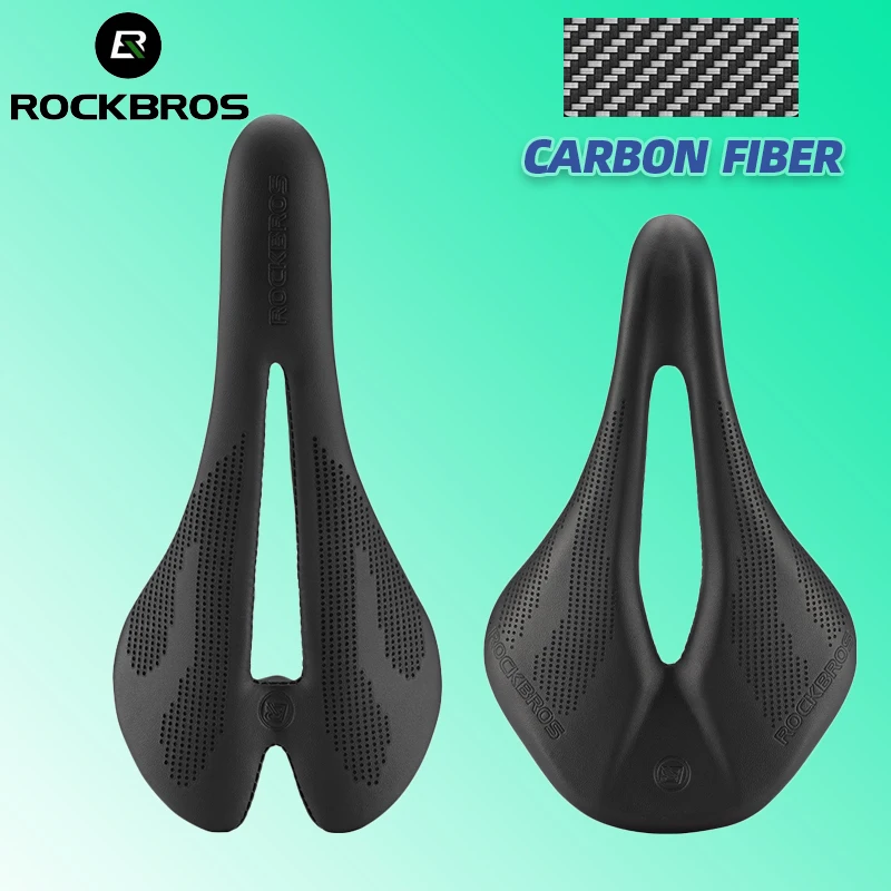 

ROCKBROS Carbon Fiber Mtb Saddle Road Bike Seat Bicycle Ultralight Breathable Comfort Superlight Cushions selim Bike Accessories