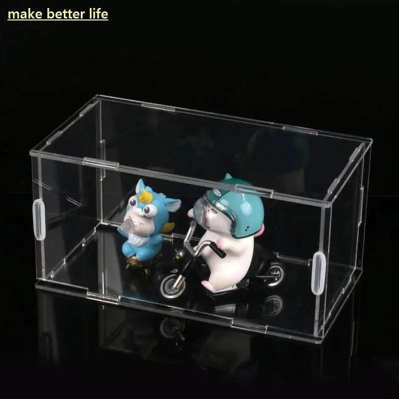 

Акриловая коробка для витрин, 1 шт., без клея, модель ручной работы, магнитная игрушка, пылезащитная крышка, прозрачная коробка для хранения, шкаф для витрин