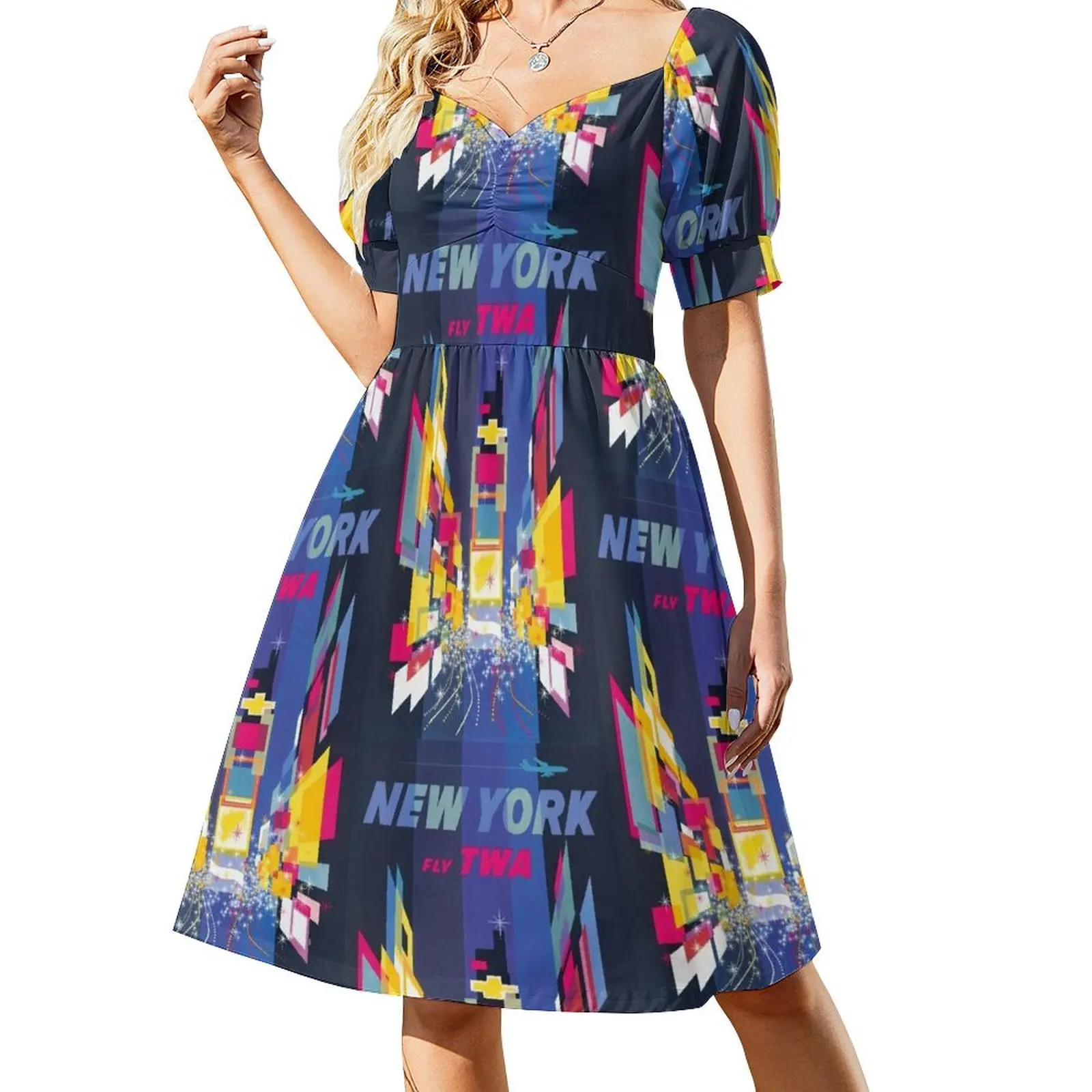 Винтажное платье Fly TWA с короткими рукавами одежда для женщин летнее женское