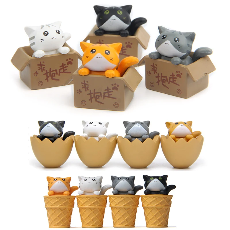 

Kawaii Mini Zakka Cat Ornament Garden Kitten Statue Gift For Kids Children Baby Room Decoration Toy Figure