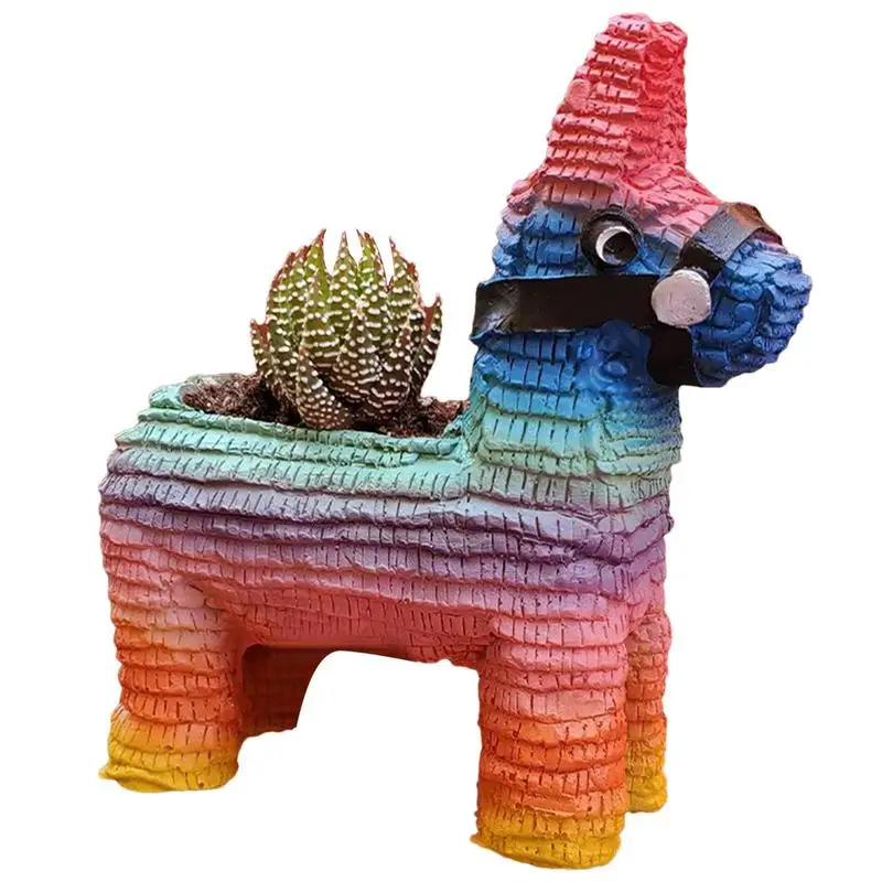 

Pinata Flower Pot Decorative Vase Resin Succulent Plant Pot Creative Small Cactus Pots Flower Pots Plant Planters For Desktop