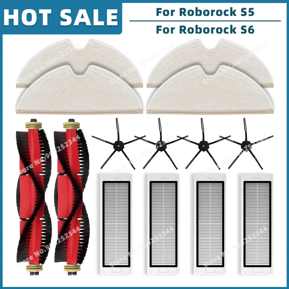 

Запчасти для Roborock S5 S50 S55 S6 Max MaxV Pure E4 E5 S502-00: щетка, фильтр, швабра