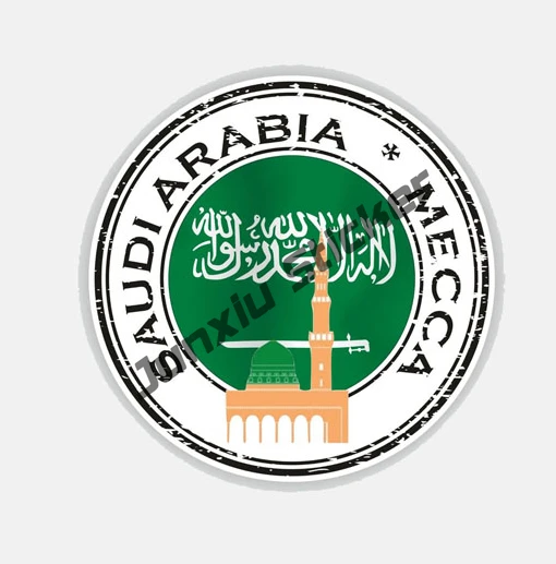 Креативная наклейка карта Саудовской Аравии с флагом виниловая мусульманское