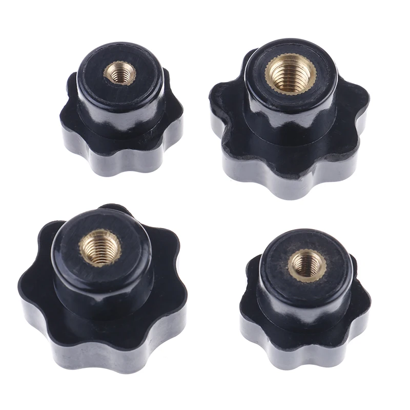 

High Quality Metal+Plastic M4/M5/M6/M8 Female Thread Seven Star Shaped Head Clamping Nuts Knob For Industry Equipment