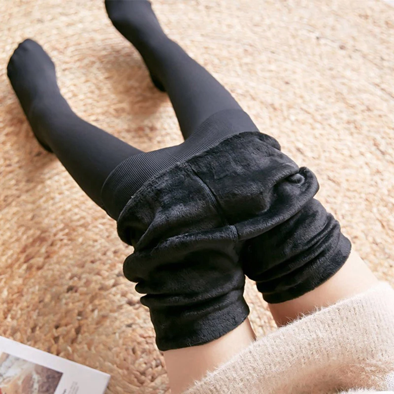 

Fashion Sexy Women Winter Thicken Tights Warm Elastic Slim Fleece Leggings Stretch Slim Pantyhose Plus Velvet Tights 300g Socks