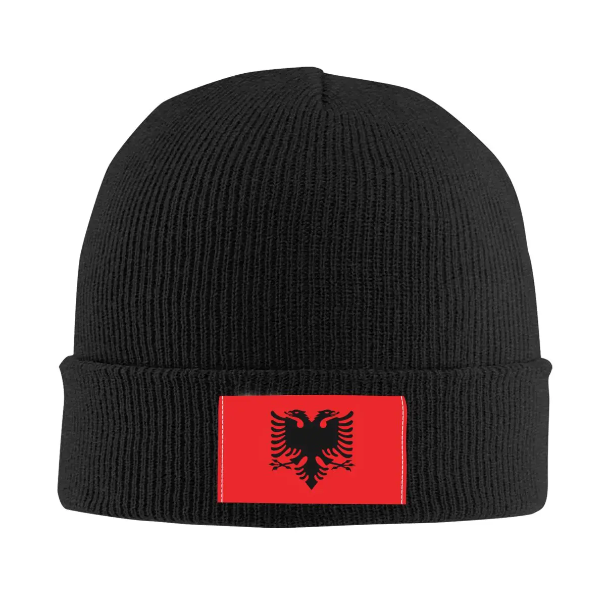 

Flag Of Albania Knit Hat Cap Knitted Beanie Hat Beanies Cap Unisex Hipster