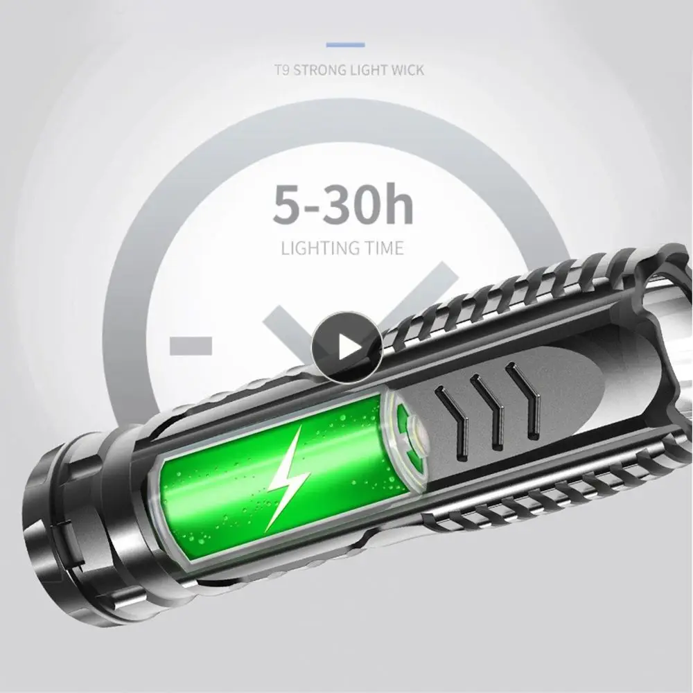 

High Power Waterproof Torch Long Range Flashlight Rechargeable Camping Light Outdoor Lighting