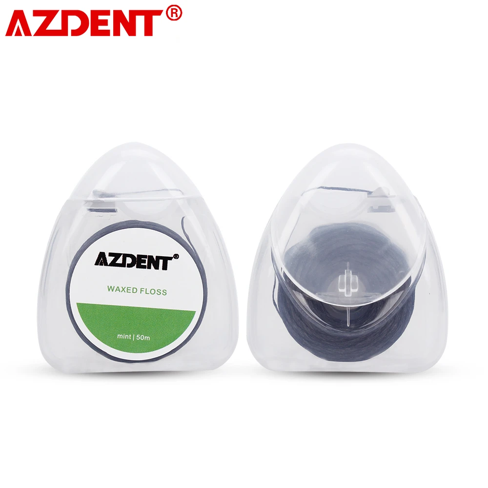 

20 Pcs 50m/Roll Waxed Dental Flosser Spool Built-In Spool Wire Toothpick Interdental Brush Dental Floss Replacement Core