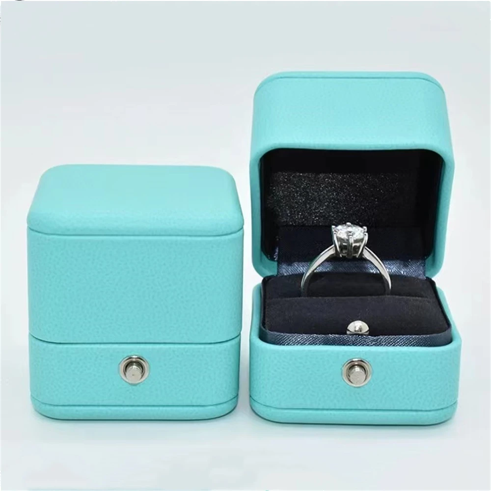 Factory Outlet General Spot Wholesale High-End Gifts Luxury Jewelry Box Storage Display Ring Boxes PU