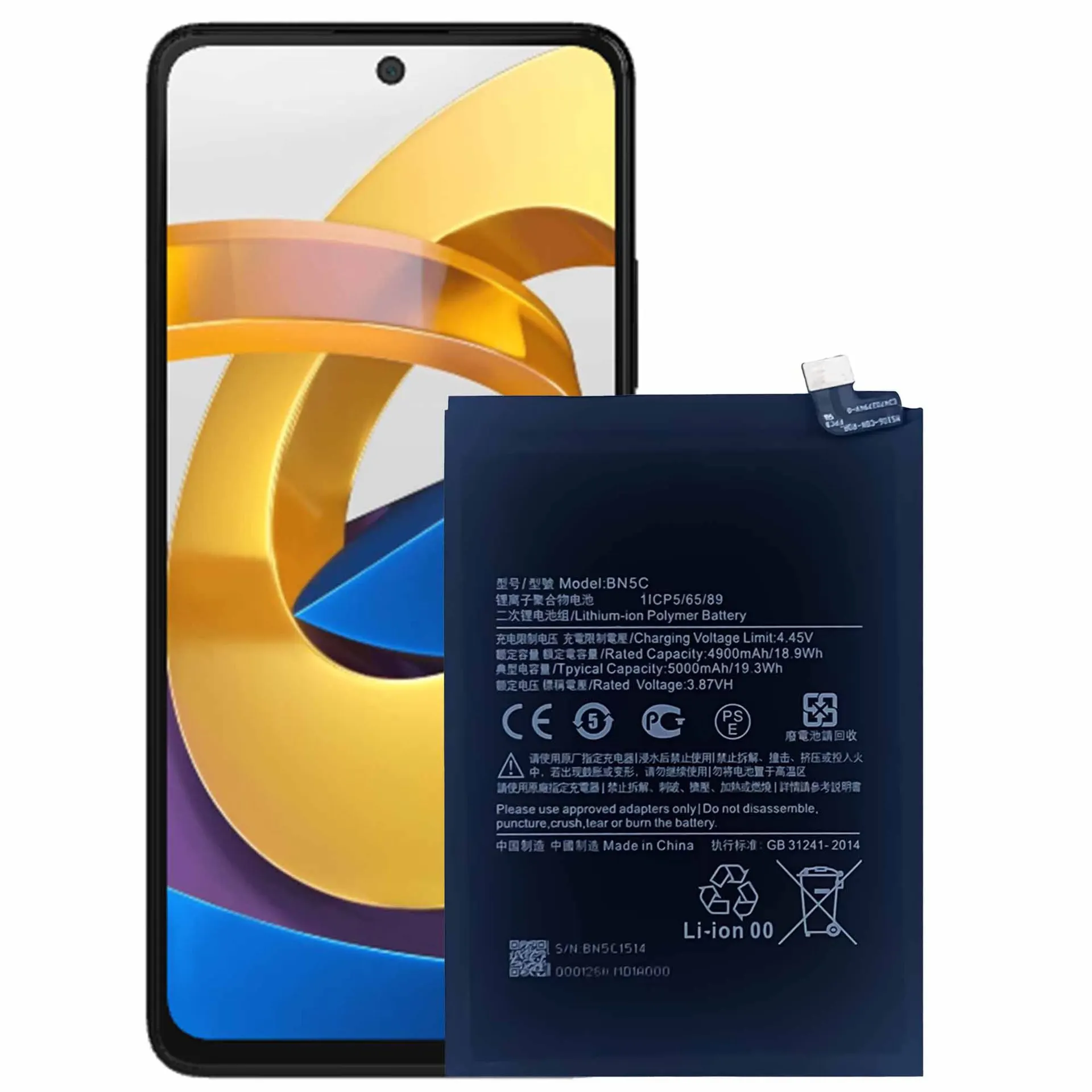 BN5C Battery FOR Xiaomi Poco M4 Pro 5G / pocophone m4 Repair Part Original Capacity Mobile Phone Batteries Bateria