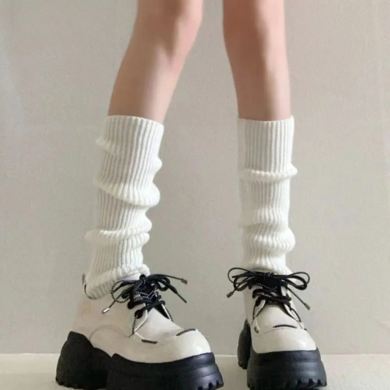 

Осенние гетры Lolita, женские длинные носки, шерстяное вязаное покрытие для ног, подогреватель для рук Y2K, зимние вязаные крючком носки, манжеты для сапог