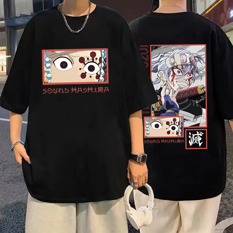 

Japan Anime Demon Slayer Uzui Tengen Print Graphic T Shirts Manga Kimetsu No Yaiba T-shirt Tops Men Women Fashion Casual Tshirt