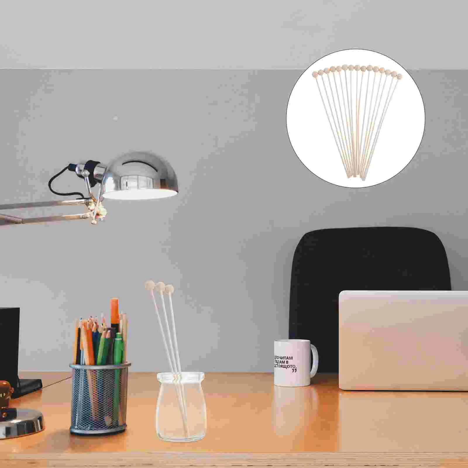 

15pcs Sturdy Prime Chic Aroma Diffuser Stick Essential Oil Stick Wood Bead Diffuser Sticks